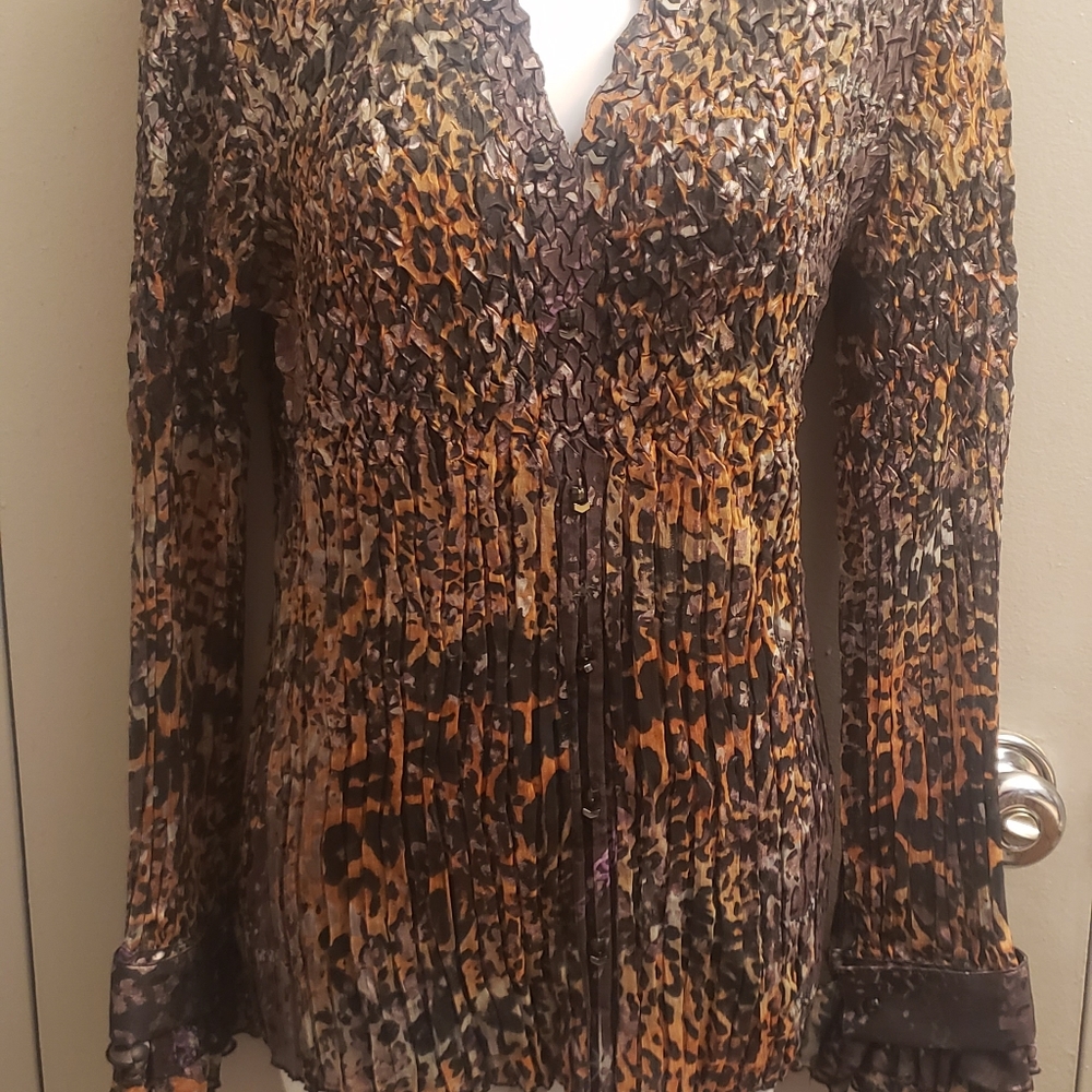 Alberto Makali Leopard Print Top